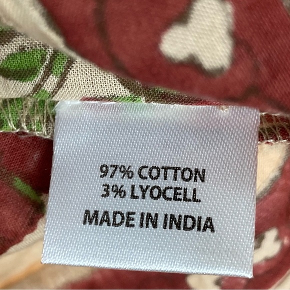 Tuckernuck Beach Blush Chandelier Elena Top Blouse Shirt-Women’s XS-Cream/Maroon - Picture 6 of 10